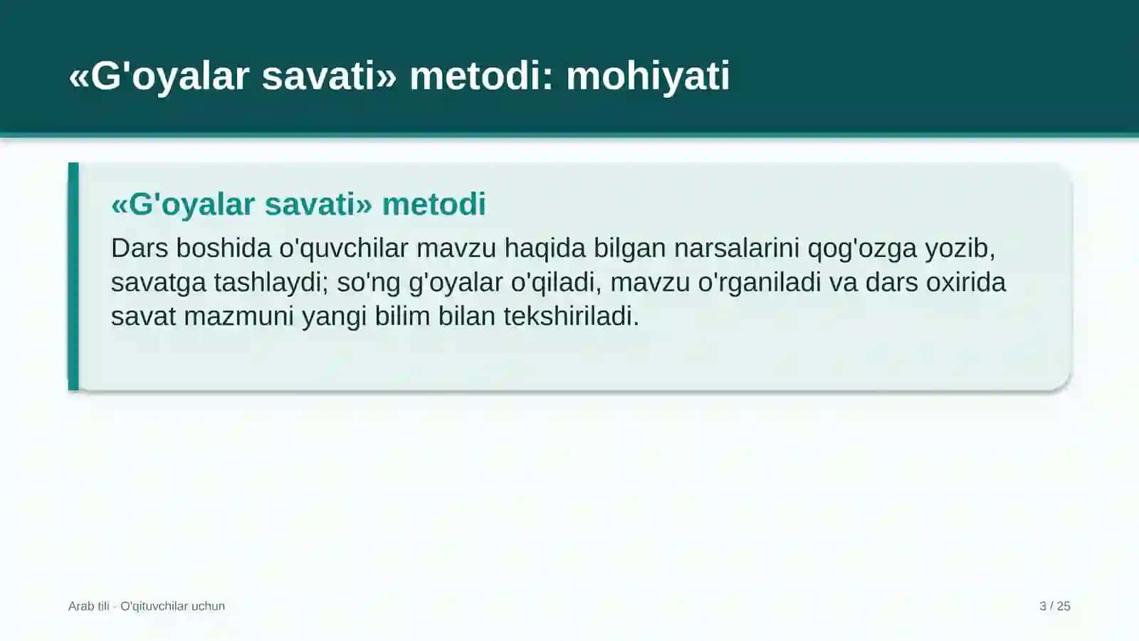 arab tili darslarida g'oyalar savati metodidan foydalanish 7902 3