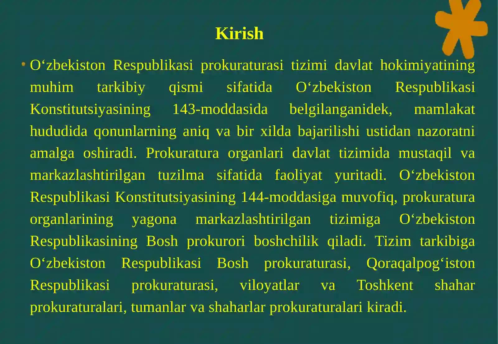 O‘zbekiston Respublikasi prokuraturasi tizimi 3
