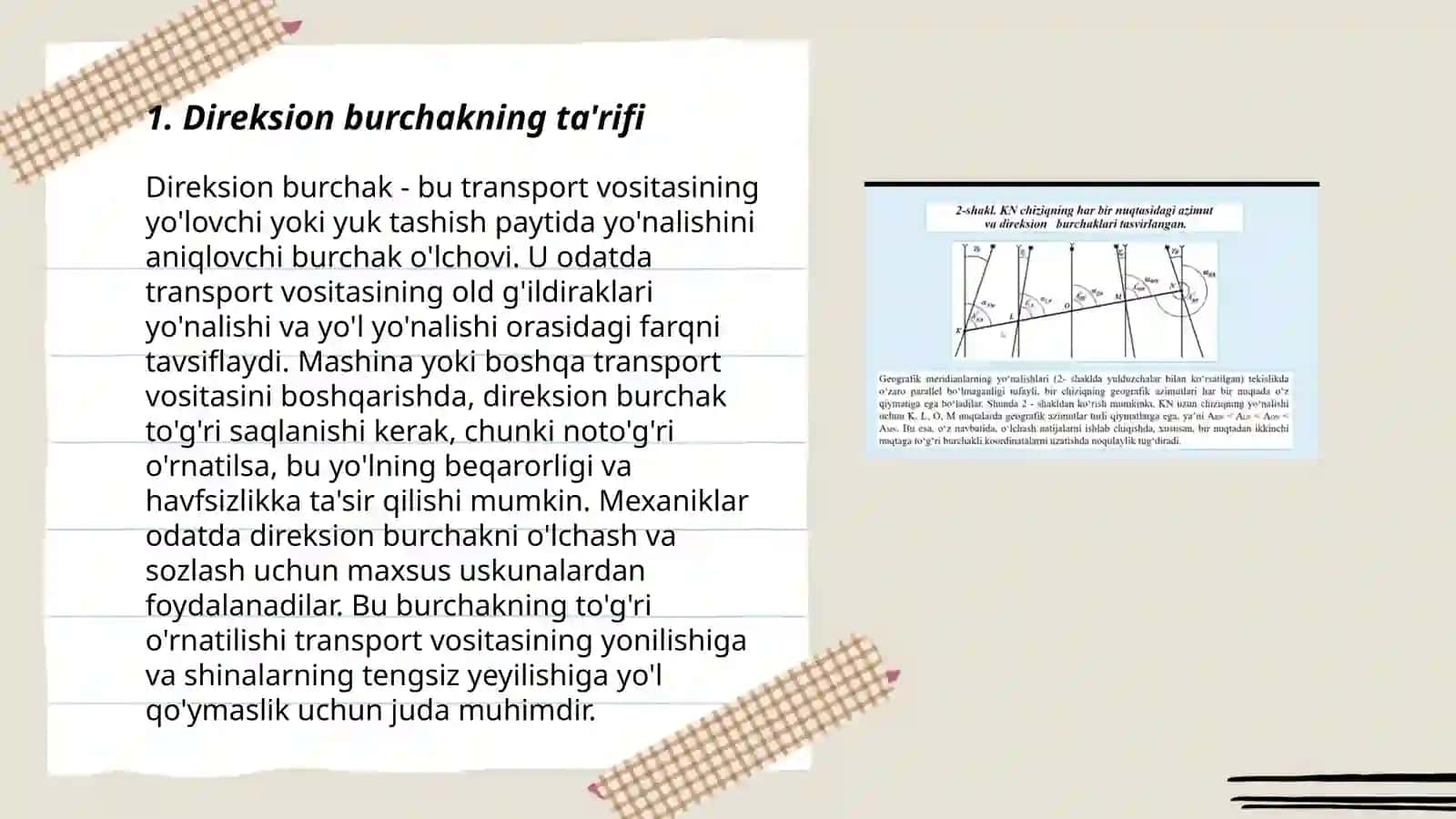 Direksion va rumb burchaklar 3