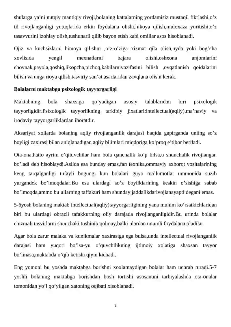 Bolalarni maktabda ta’lim olishga tayyorligini tashxislash usullari 3