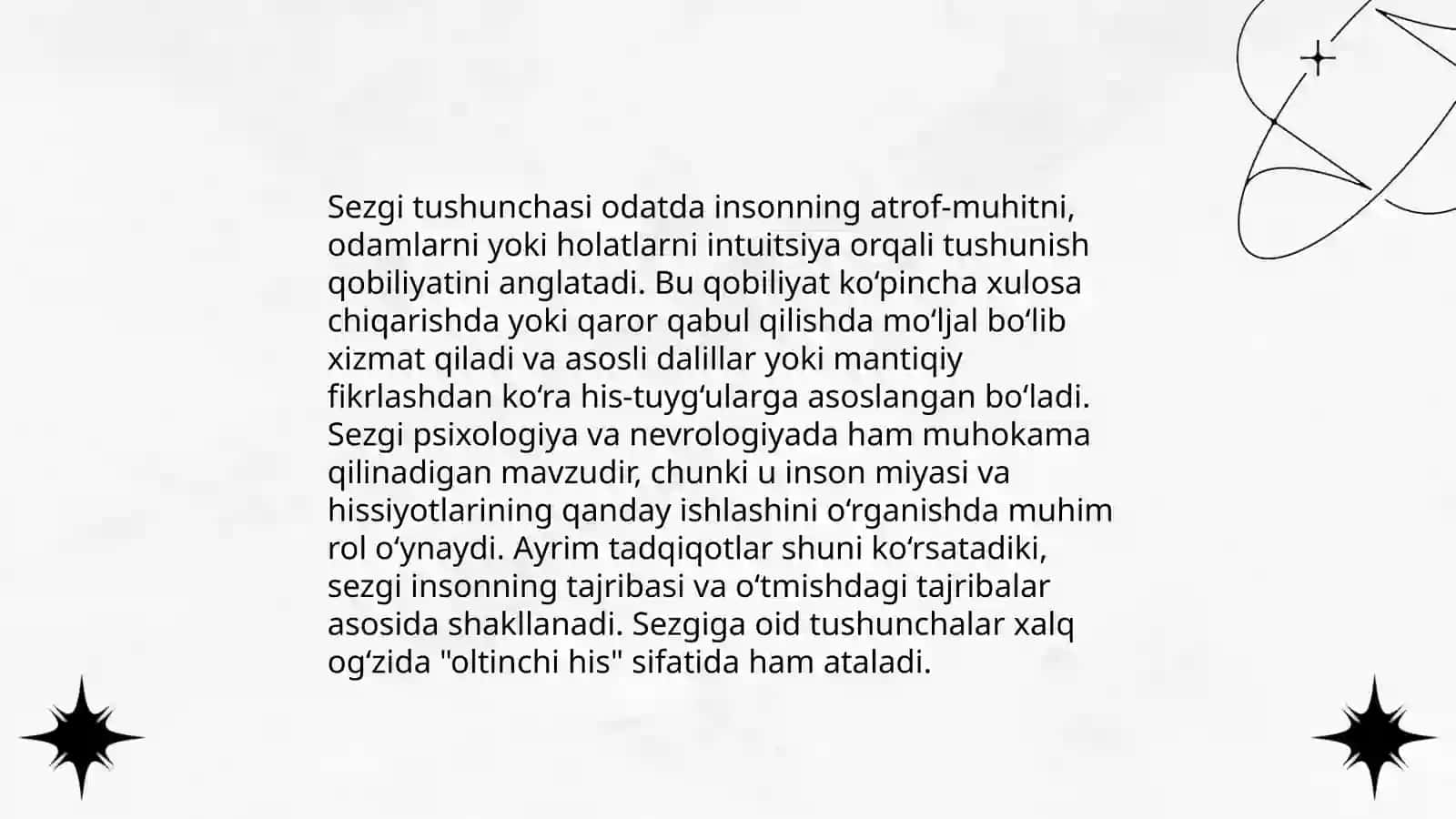 Sezgi haqida umumiy tushuncha va uning nerv- fziologik asoslari 3