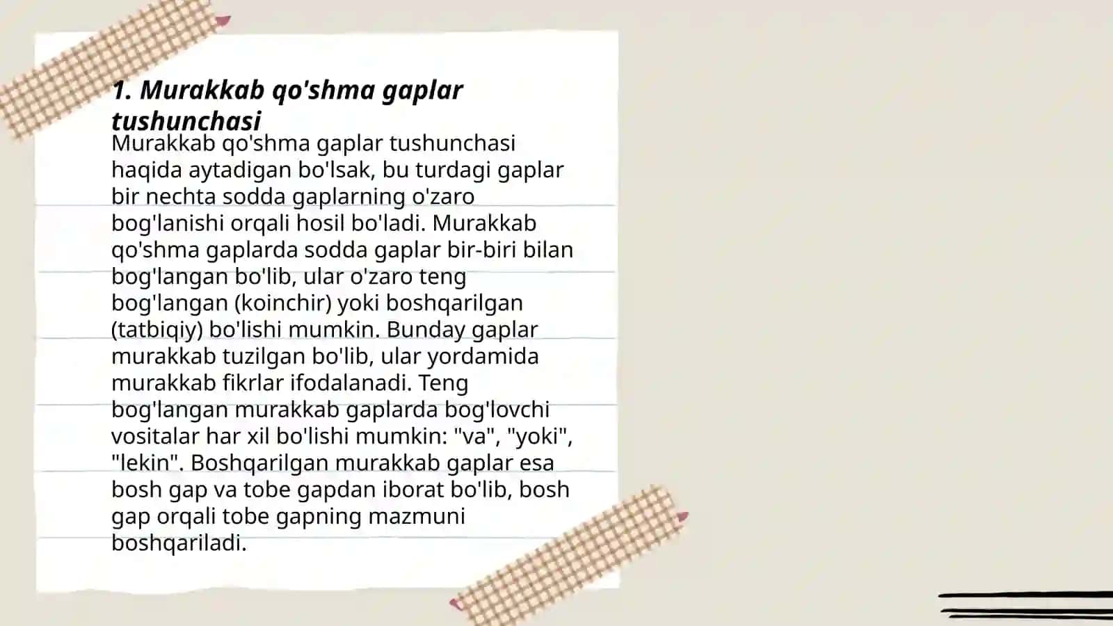 Murakkab qo'shma gaplar 3