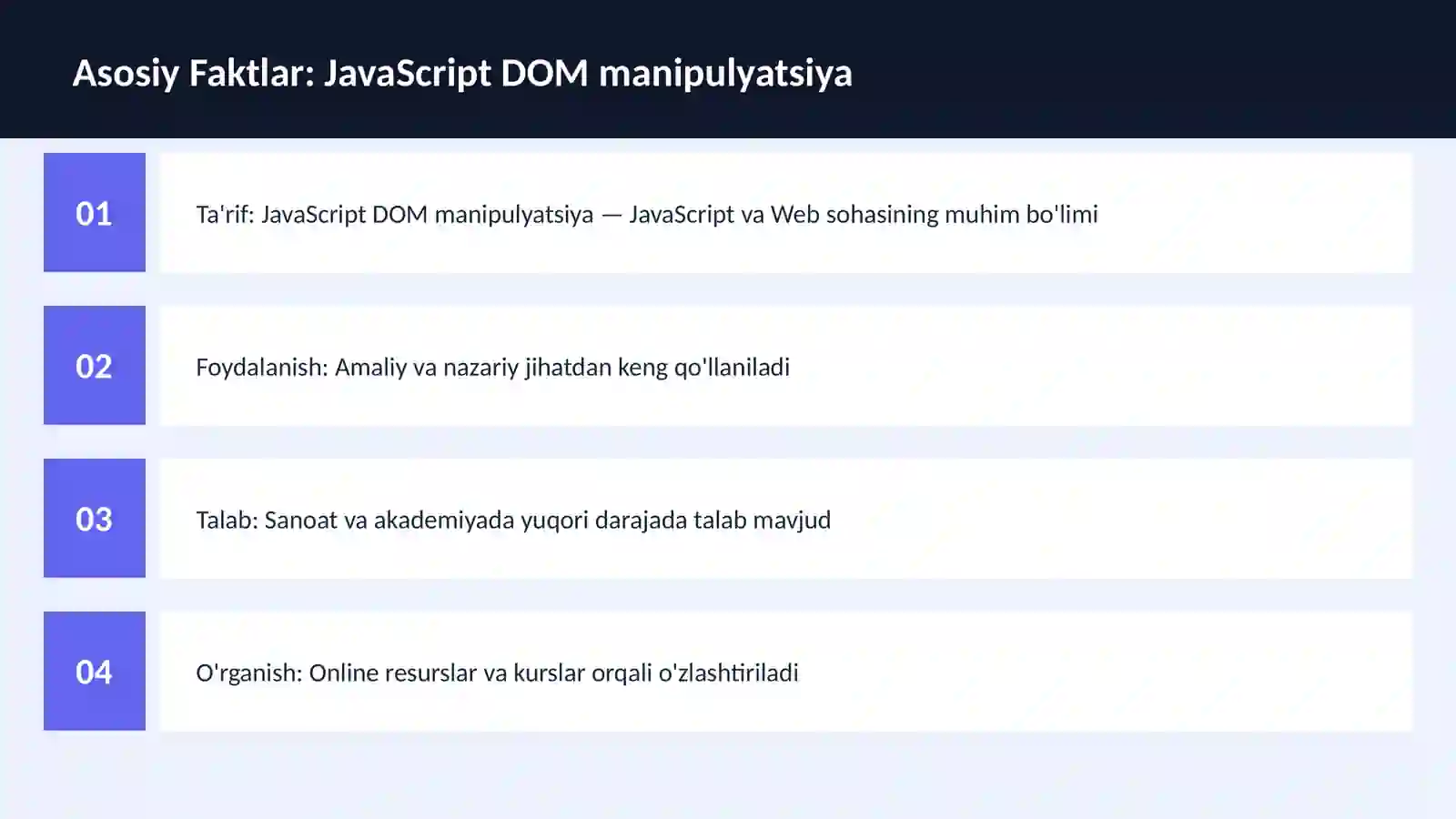 JavaScript DOM manipulyatsiya 3