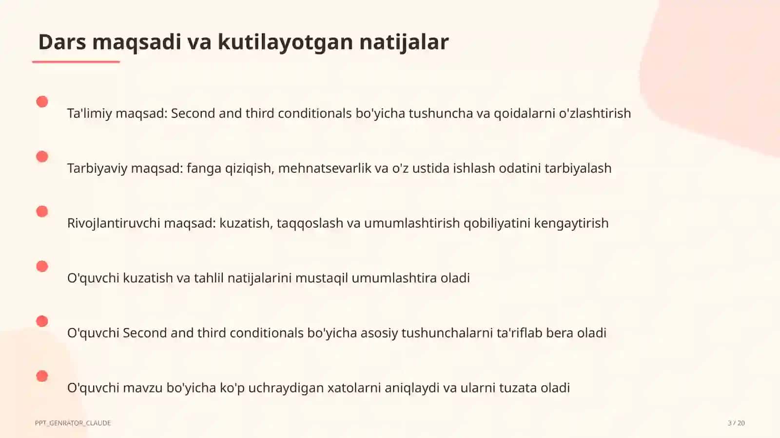 Second and third conditionals (10-sinf) 1