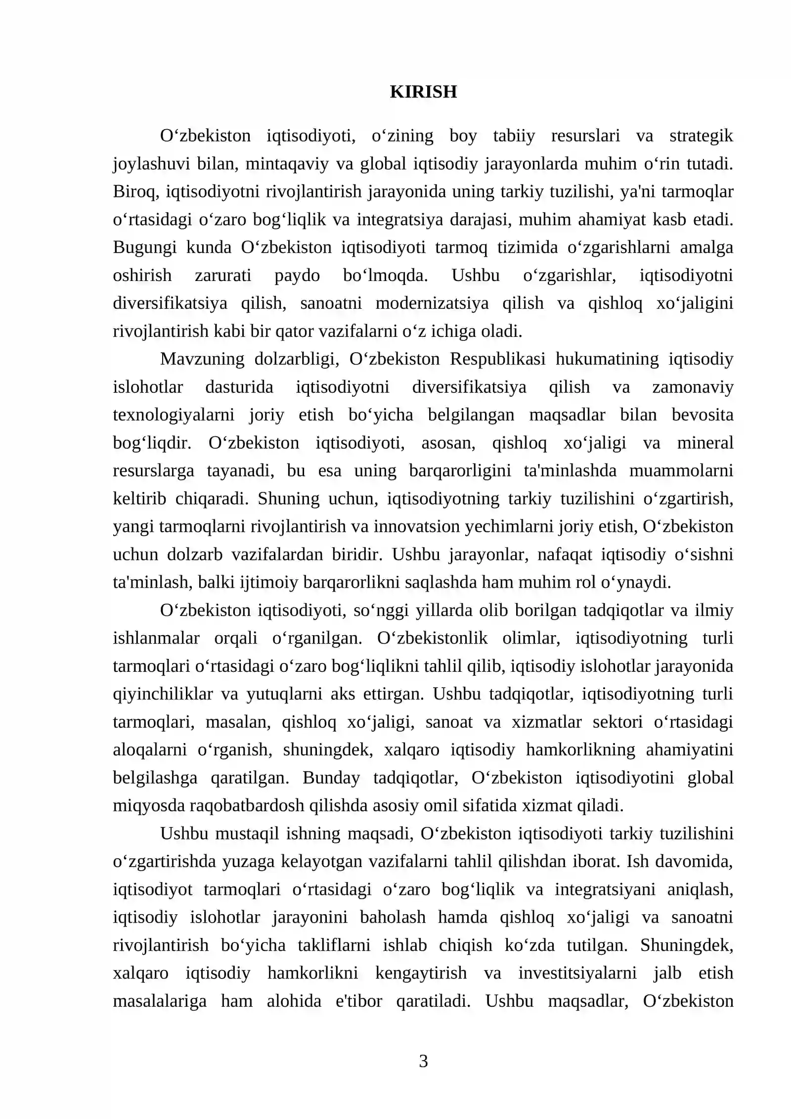 IQTISODIYOT NAZARIYASI FANIDAN TAYYORLAGAN MUSTAQIL ISHI 3