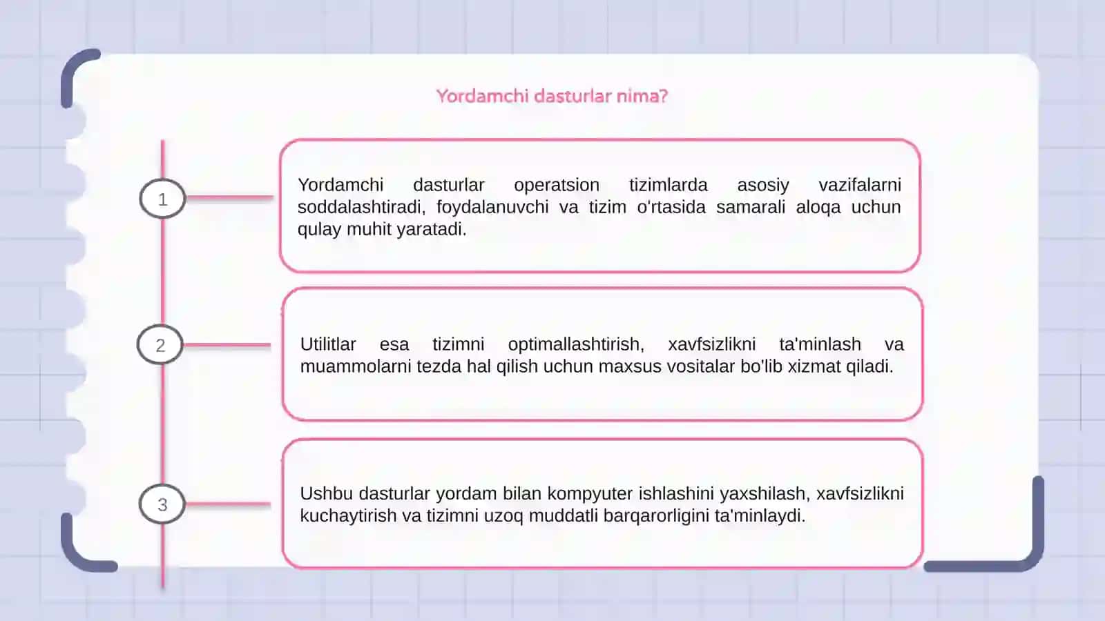 Operatsion tizimlarda yordamchi dasturlar va utilitlar 3