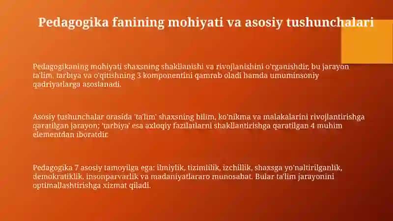 Pedagogika fanining mohiyati va asosiy tushunchalari 3