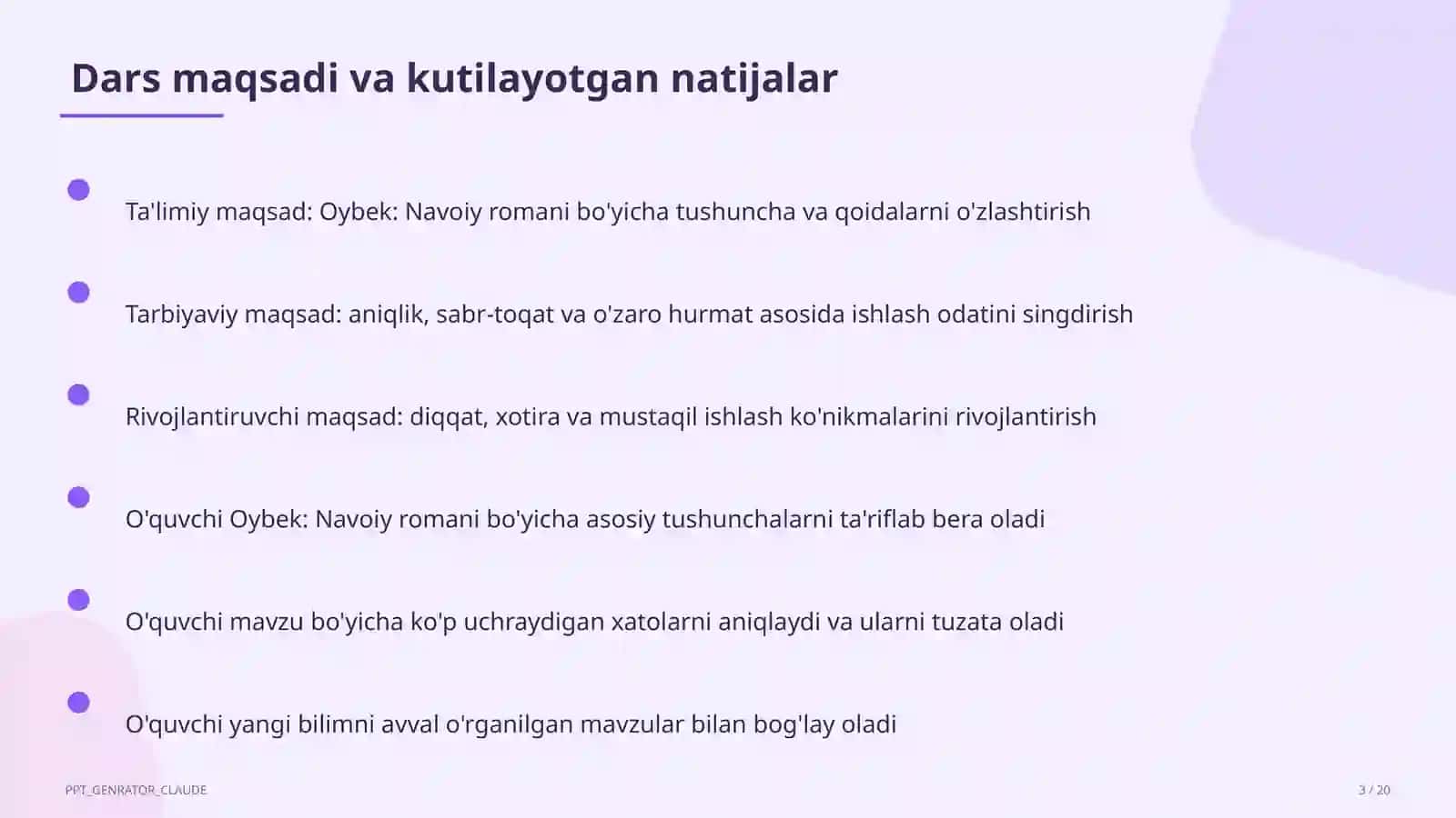 Oybek: Navoiy romani (10-sinf) 3