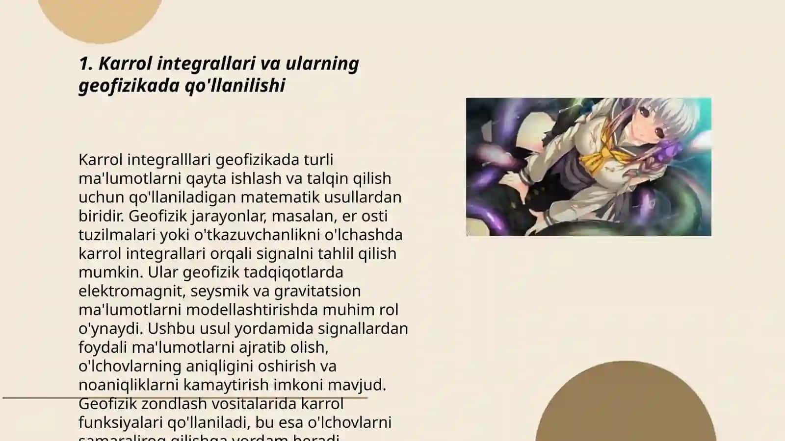 Karrol integrallari va ularning geofizikada qo'llanilishi 3