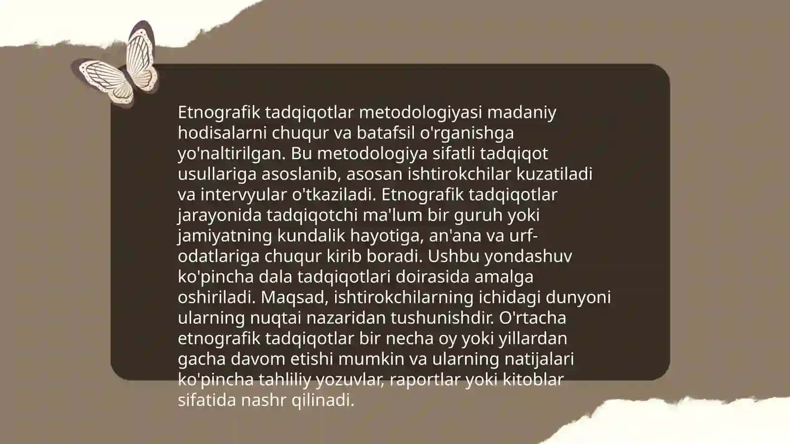 Etnalogiyadagi zamonaviy yo‘nalishlar 3