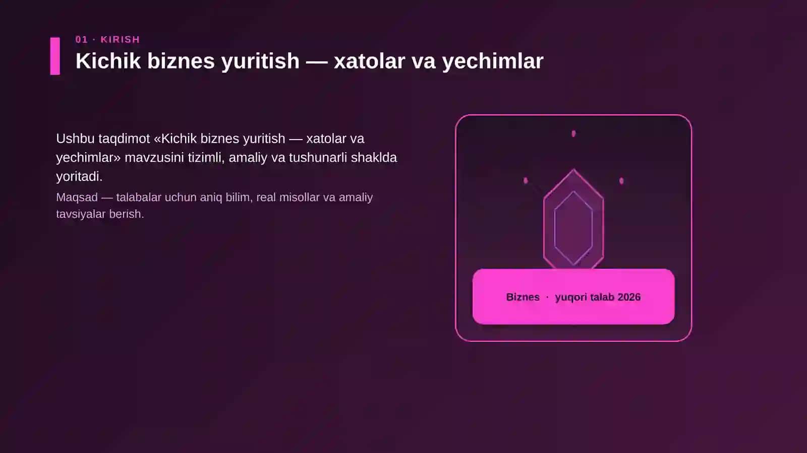 Kichik biznes yuritish — xatolar va yechimlar 3