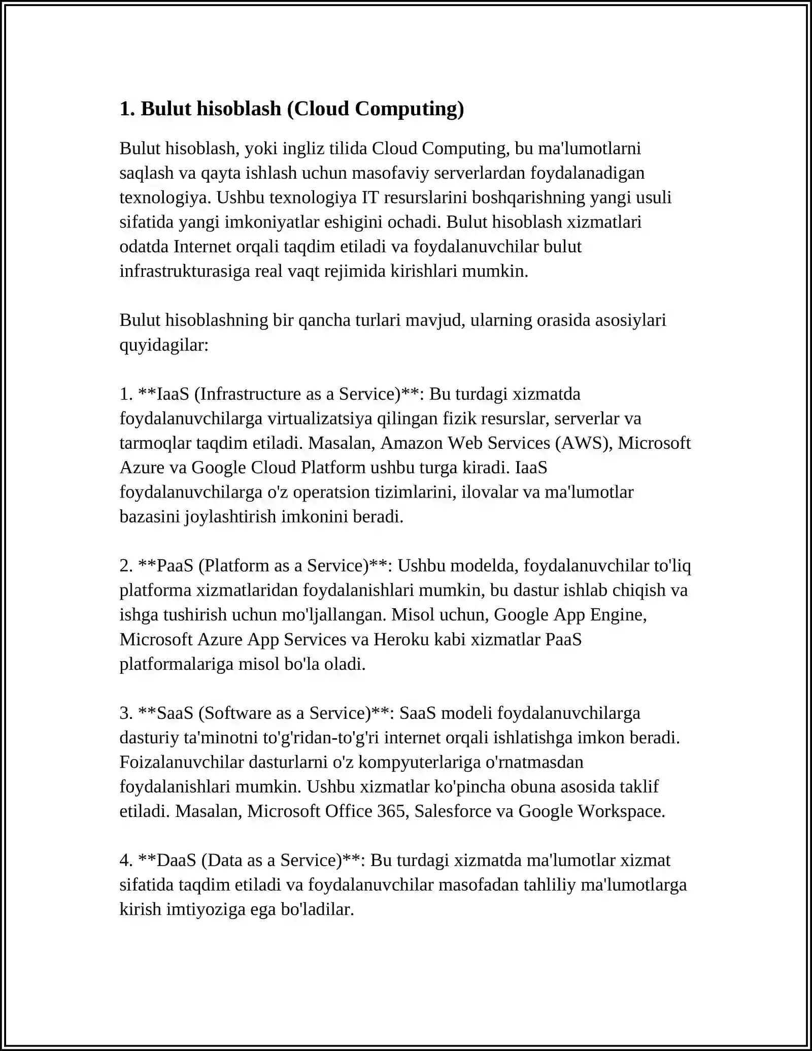 Bulut hisoblash (Cloud Computing) 3