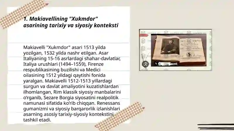 Makiavellining "xukmdor" asari 3