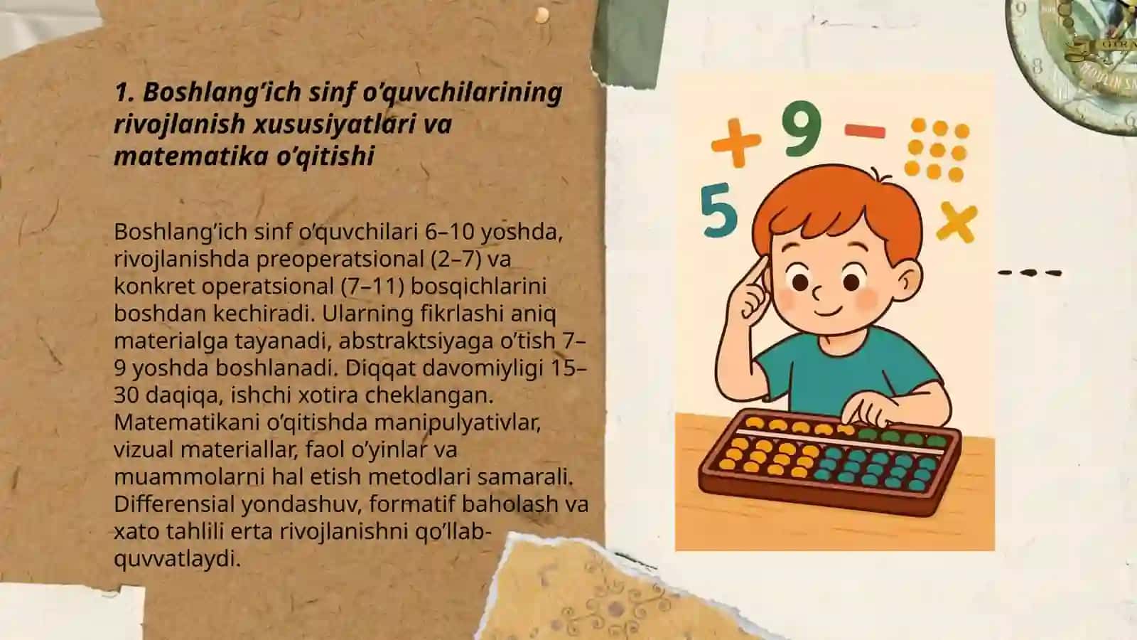 Ixtisoslashtirilgan boshlang’ich sinf matematika o’qitishni pedagogik psixologik jihatlari 3