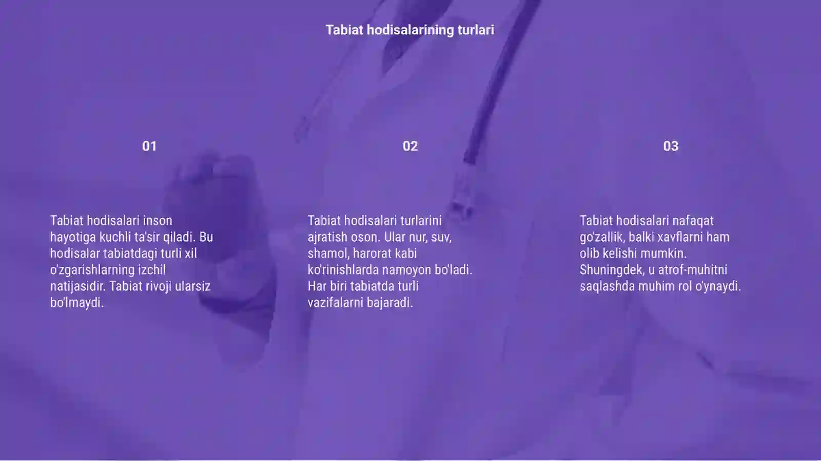 Tabiat hodisalari 3