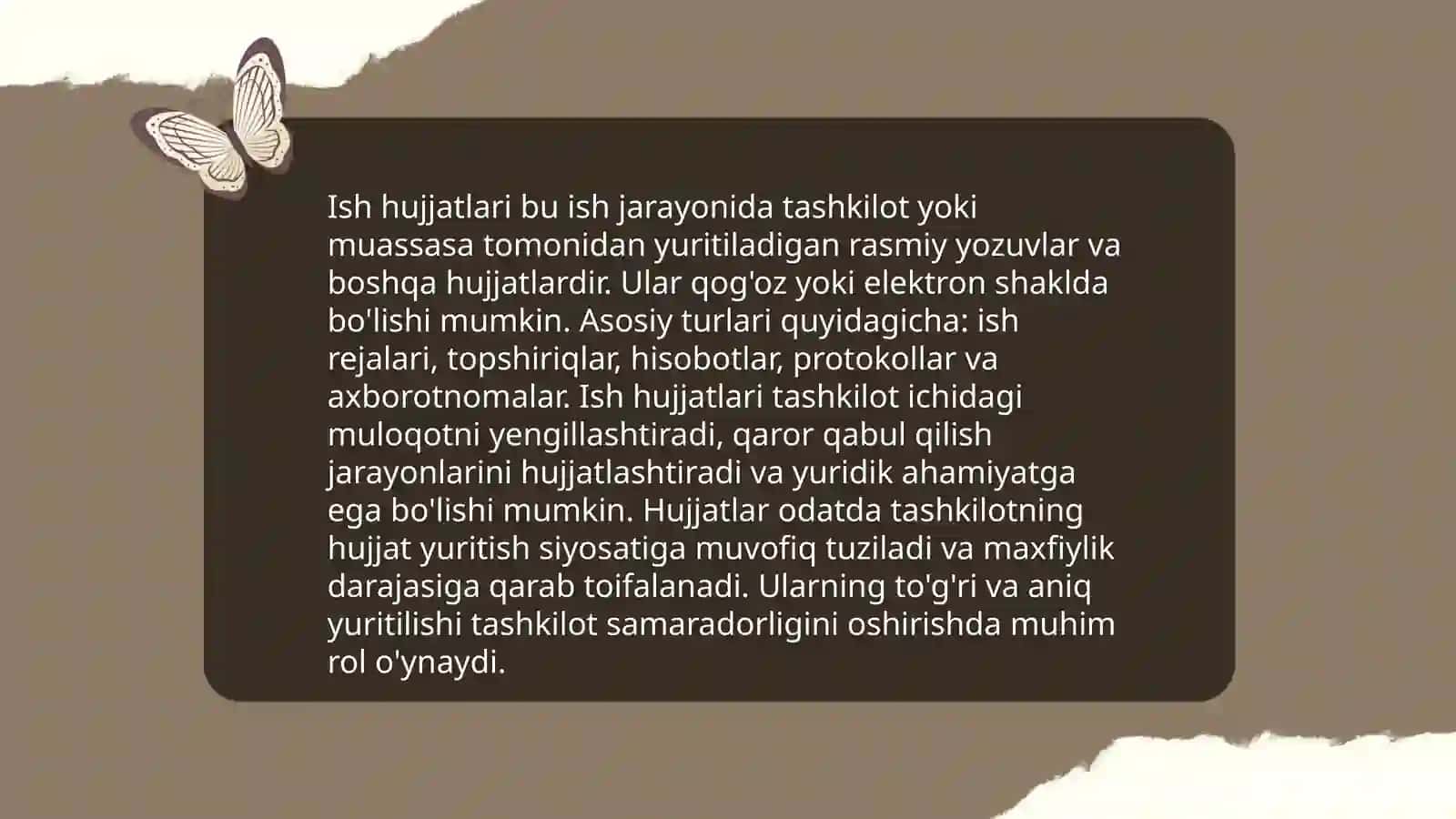 Ish hujjatlari haqida umumiy tushuncha 3