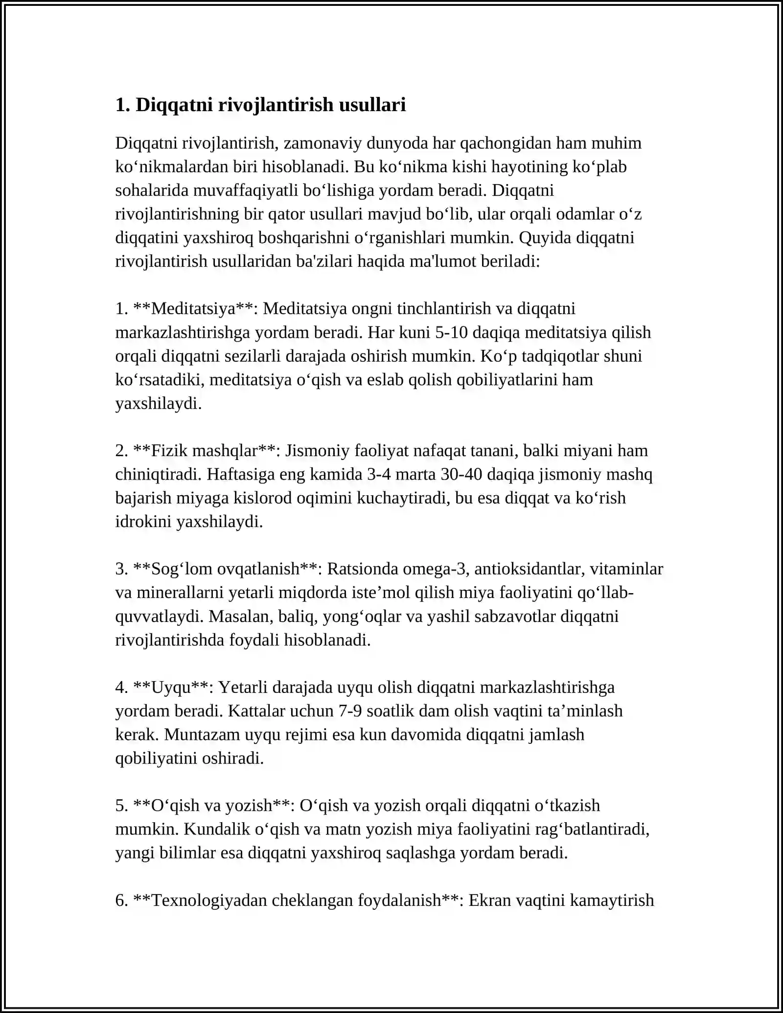 DIQQAT VA SEZGI 3