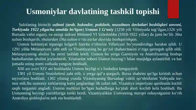 XI-XV ASRLARDA USMONIYLAR SULTONLIGI 3
