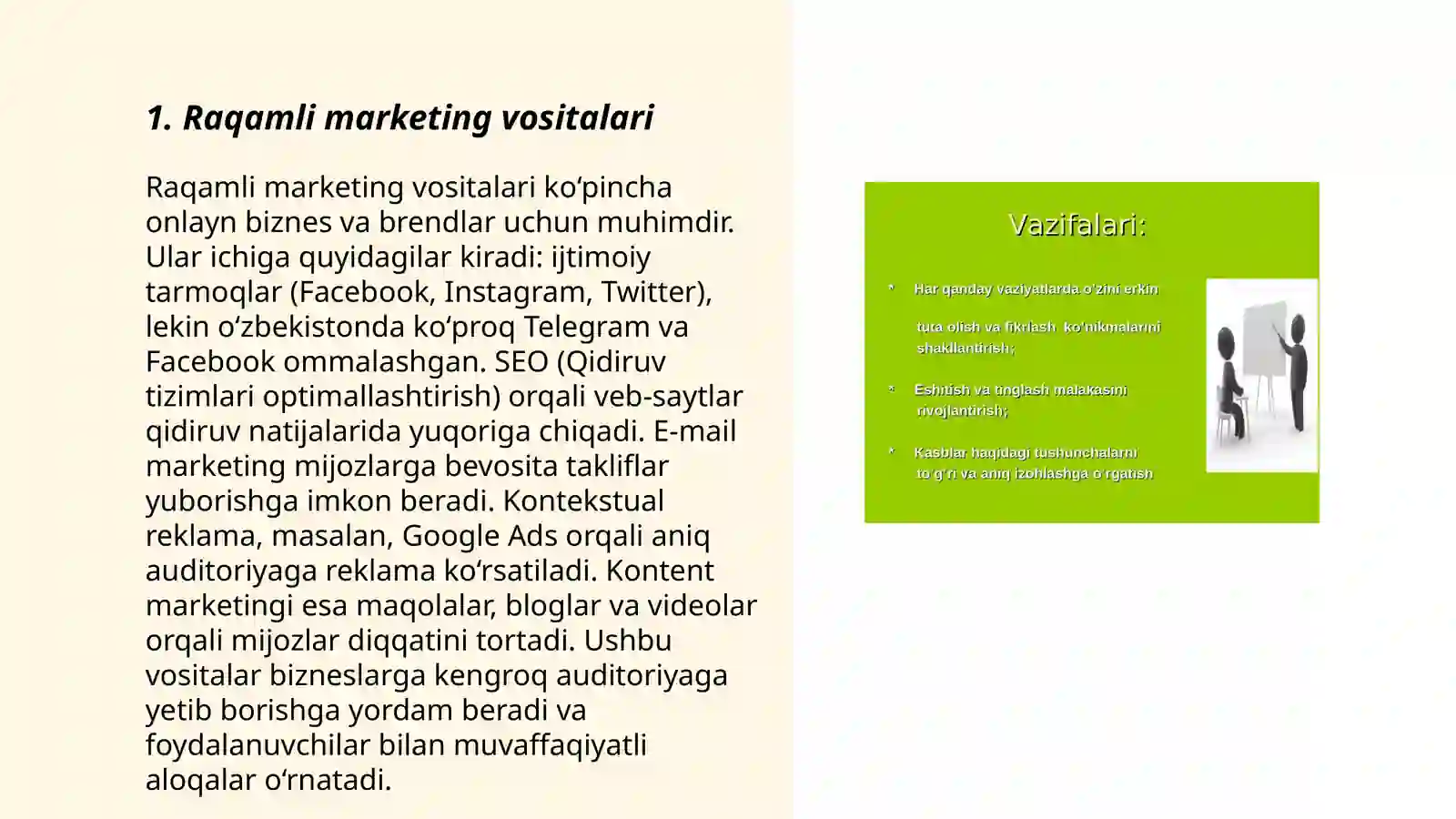 Marketing vazifalari 3
