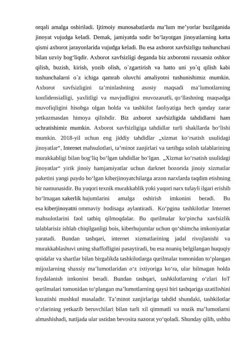 Mavzu: Kompyuter tarmoqlari xavfsizligini ta’minlash vositalari. 3