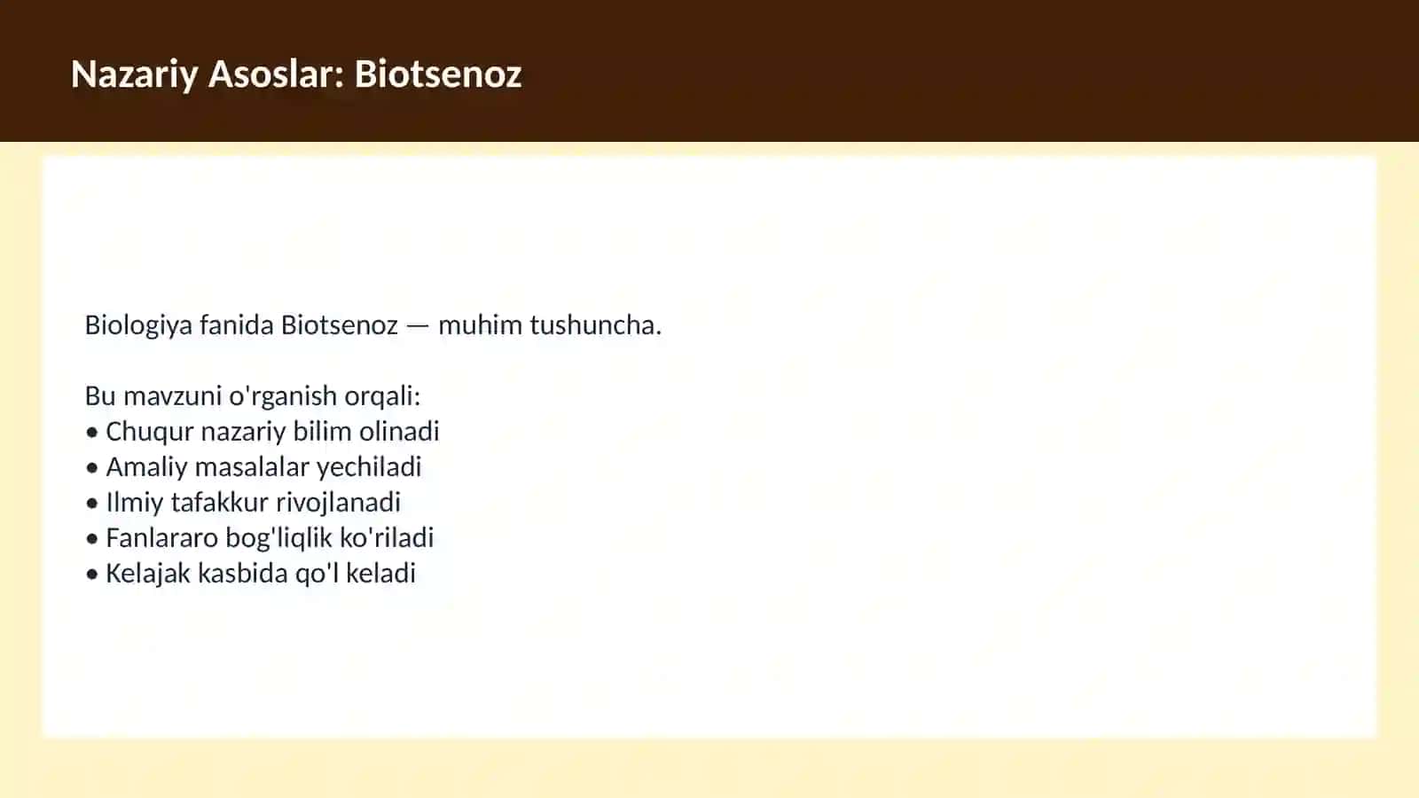 BIOLOGIYA Ekologiya 3