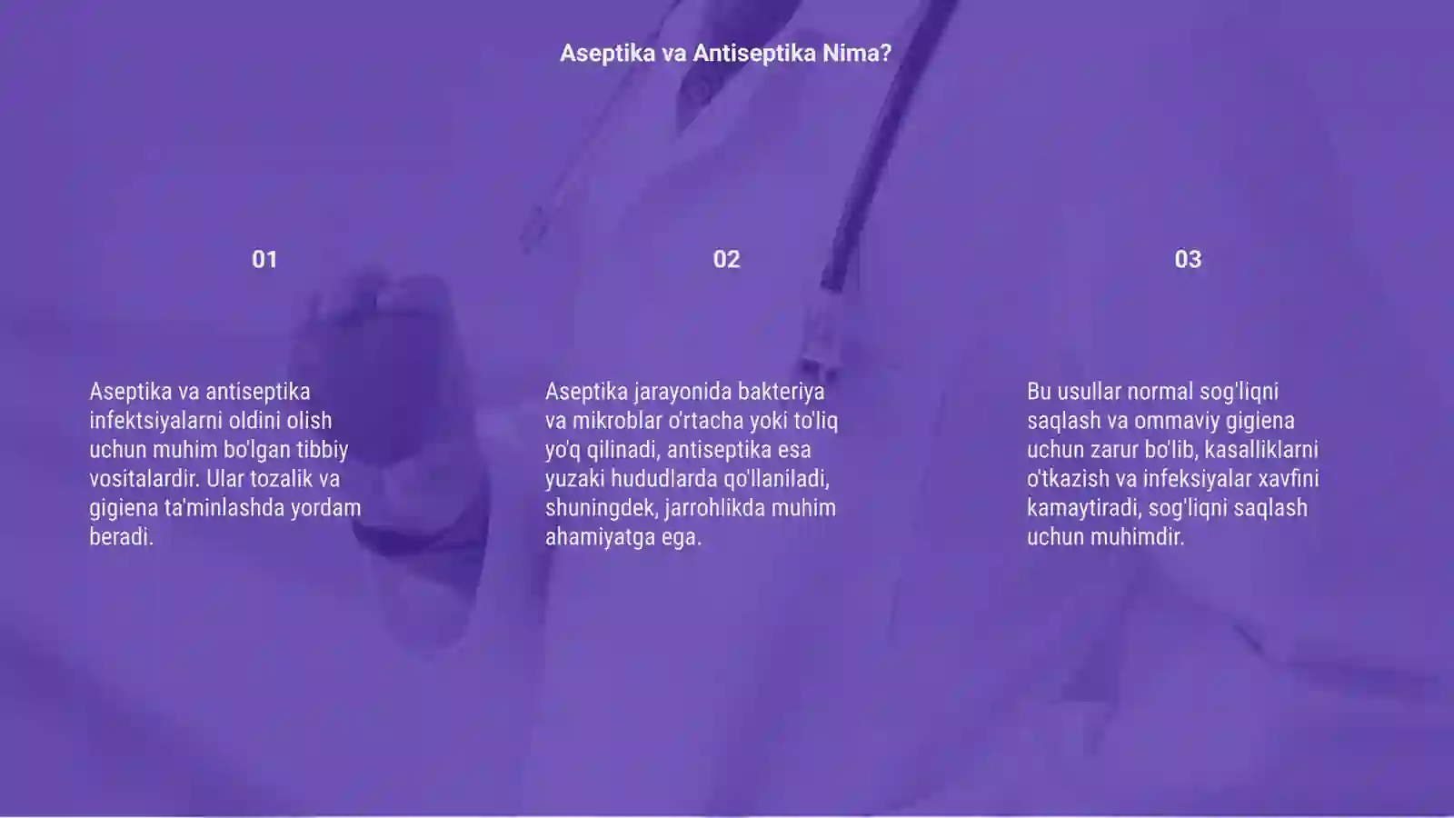 Aseptika va Antiseptika 3