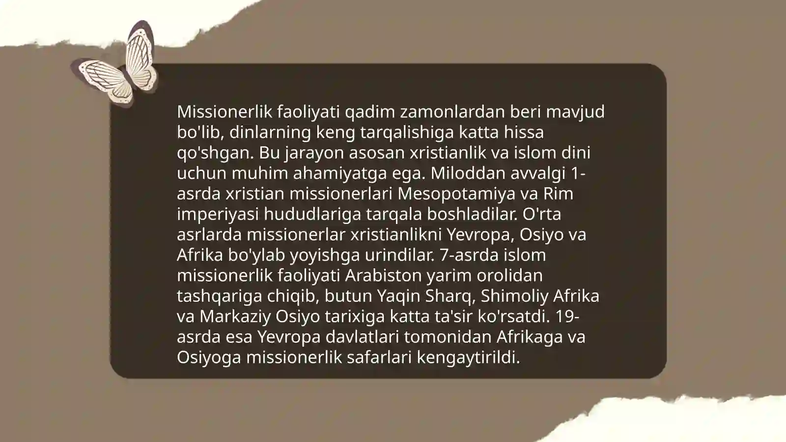 Missionerlik va Prozelitizm 3