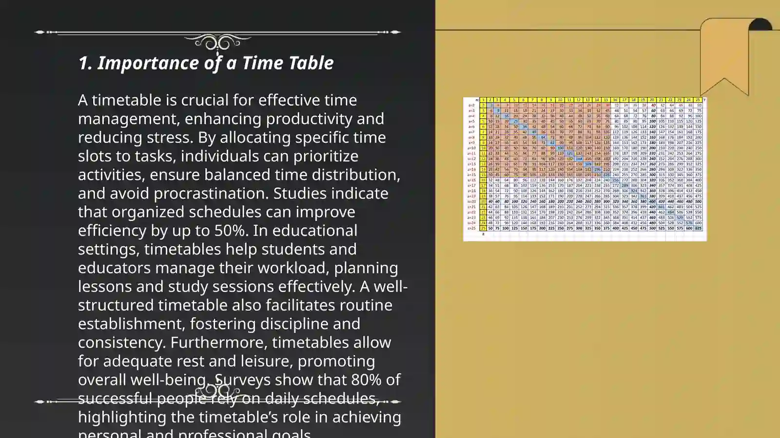 Time table 3