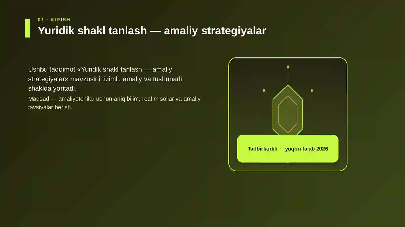 Yuridik shakl tanlash — amaliy strategiyalar 3