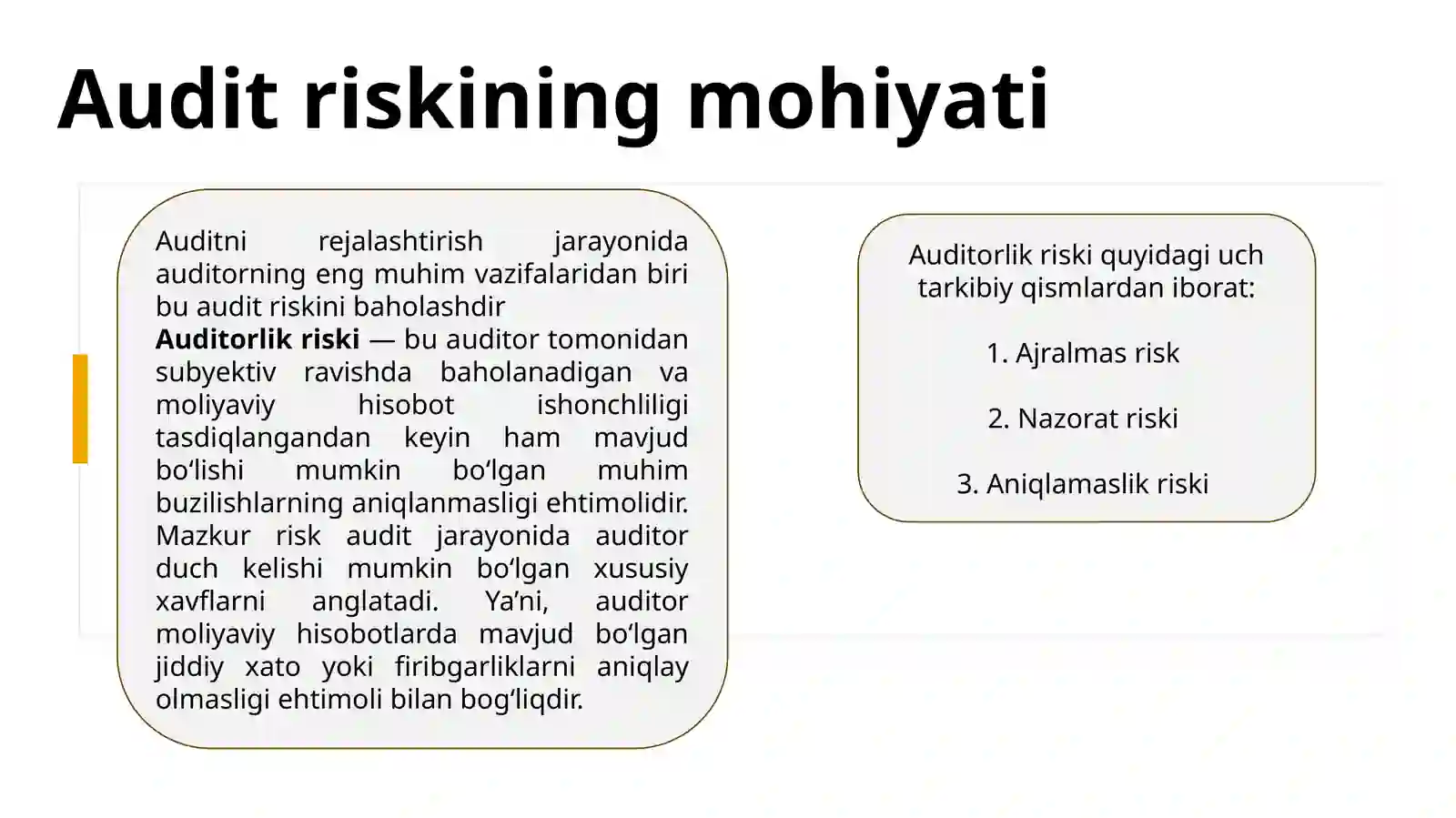 Audit riskini baholash usullari 3