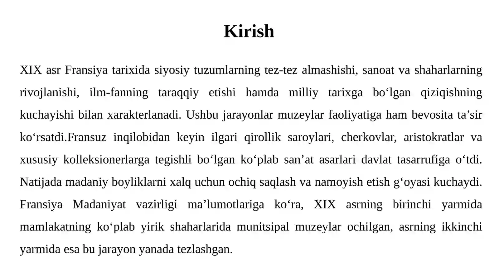 XIX asrda Fransiya muzeylari taraqqiyoti 3