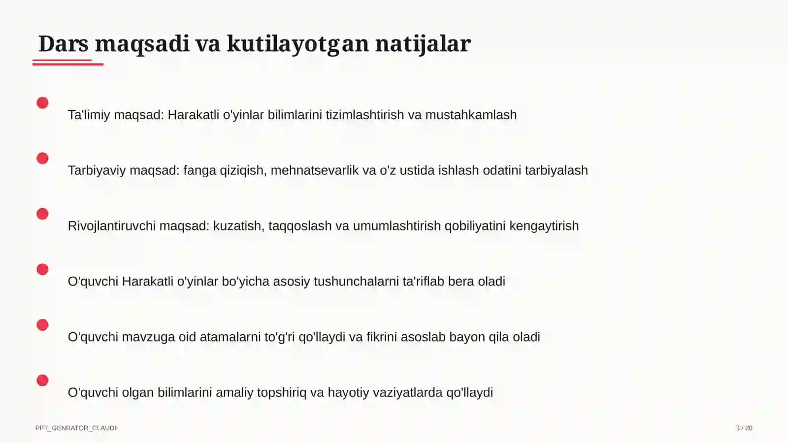 Harakatli o'yinlar (1-sinf) 3