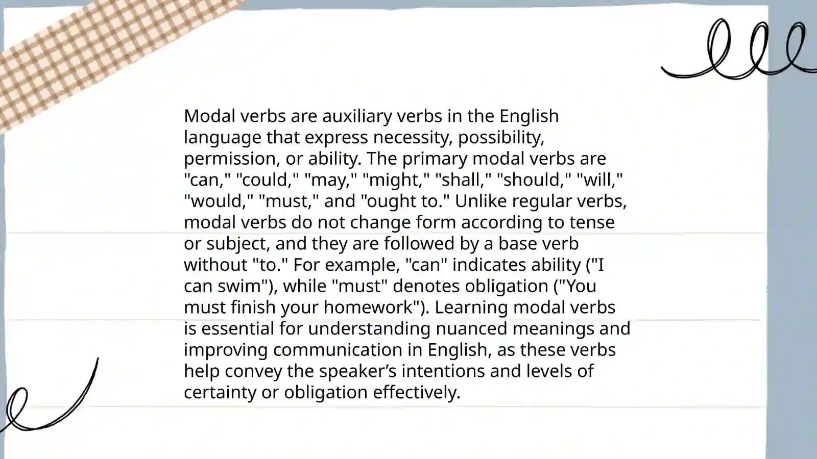 Modal verbs 3