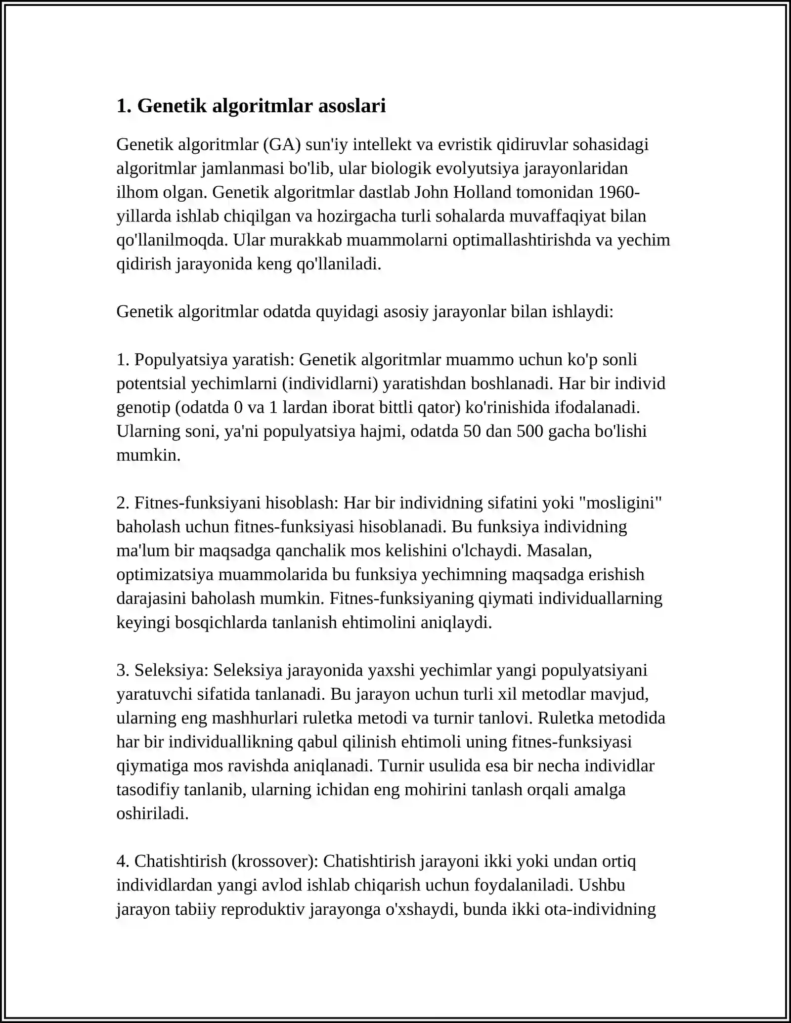 Genetik algoritmlar 3