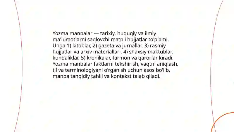 Yozma manbalar 3