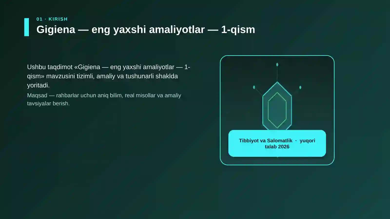 Gigiena — eng yaxshi amaliyotlar — 1-qism 3