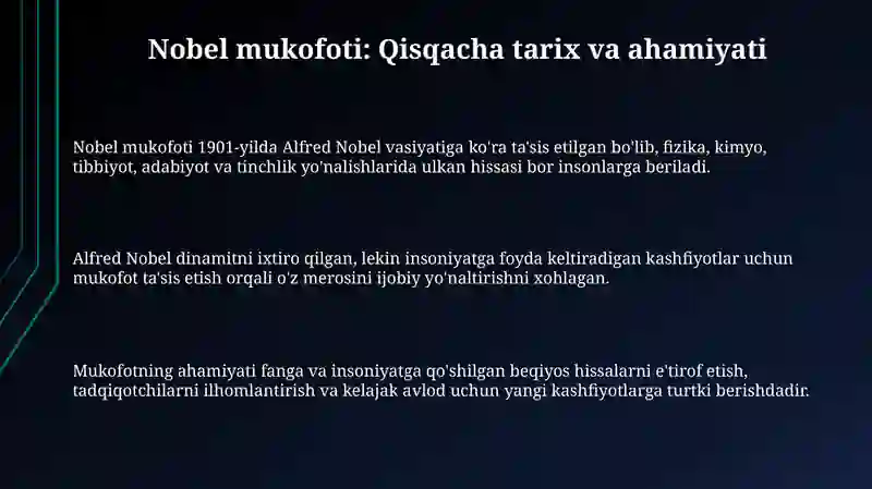 Nobel mukofoti Kimyo sohasida 3