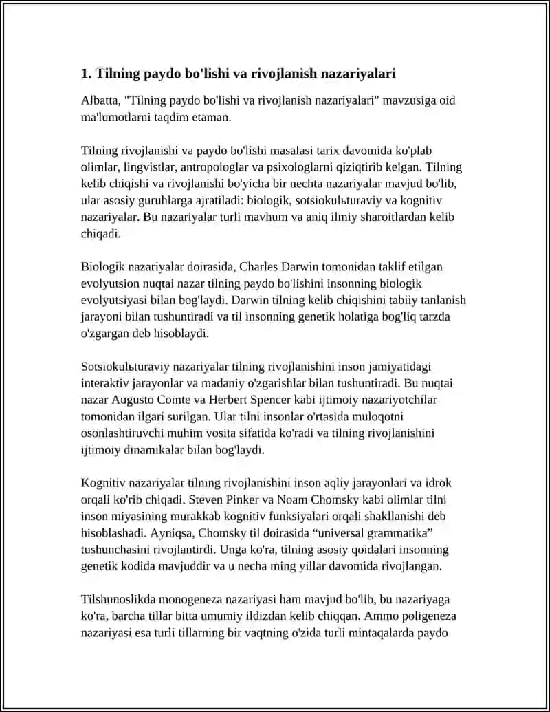 TILLARNING SHAKLLANISHI VA RIVOJLANISHI. DUNYO TILLARI TAVSIFI VA TILLAR TASNIFI 3