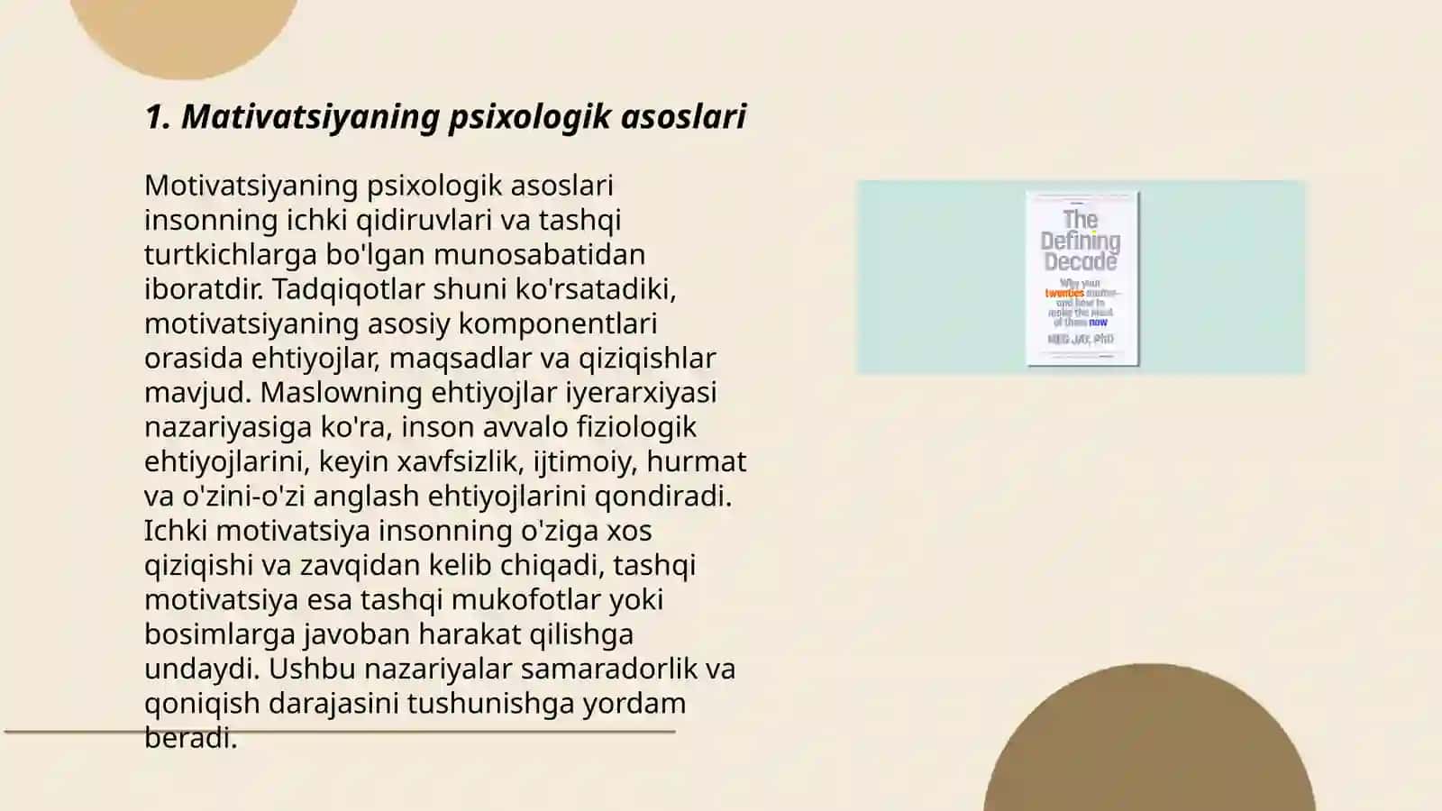 Mativatsiyaning individual hususiyatlari 3