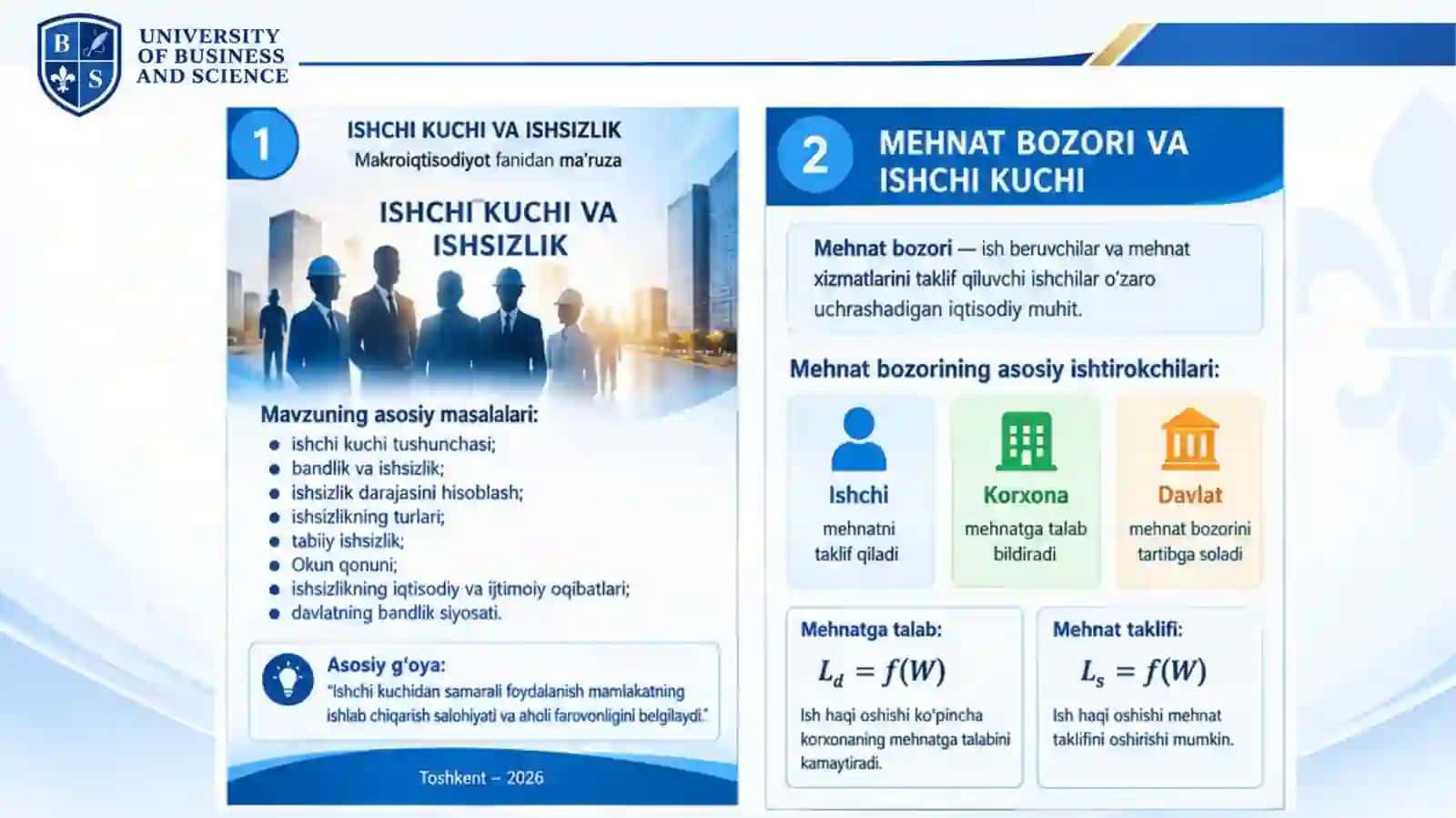 ISHCHI KUCHI VA ISHSIZLIK 3