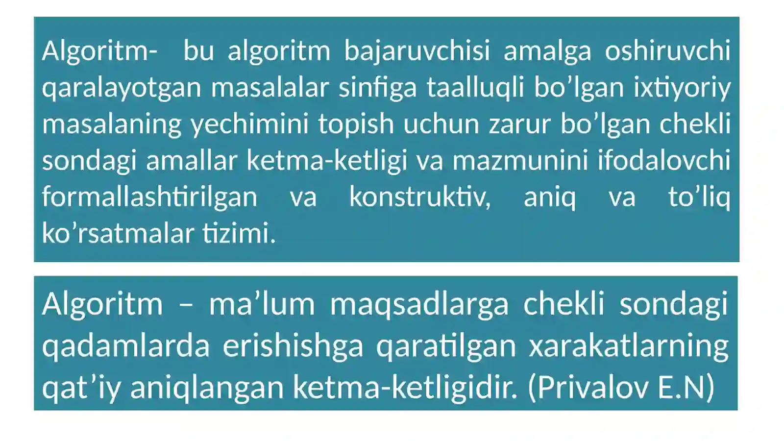 Chiziqli algoritm 3