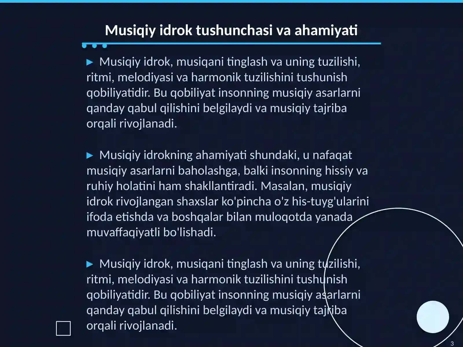 Musiqiy idrok va musiqiy tafakkur 3