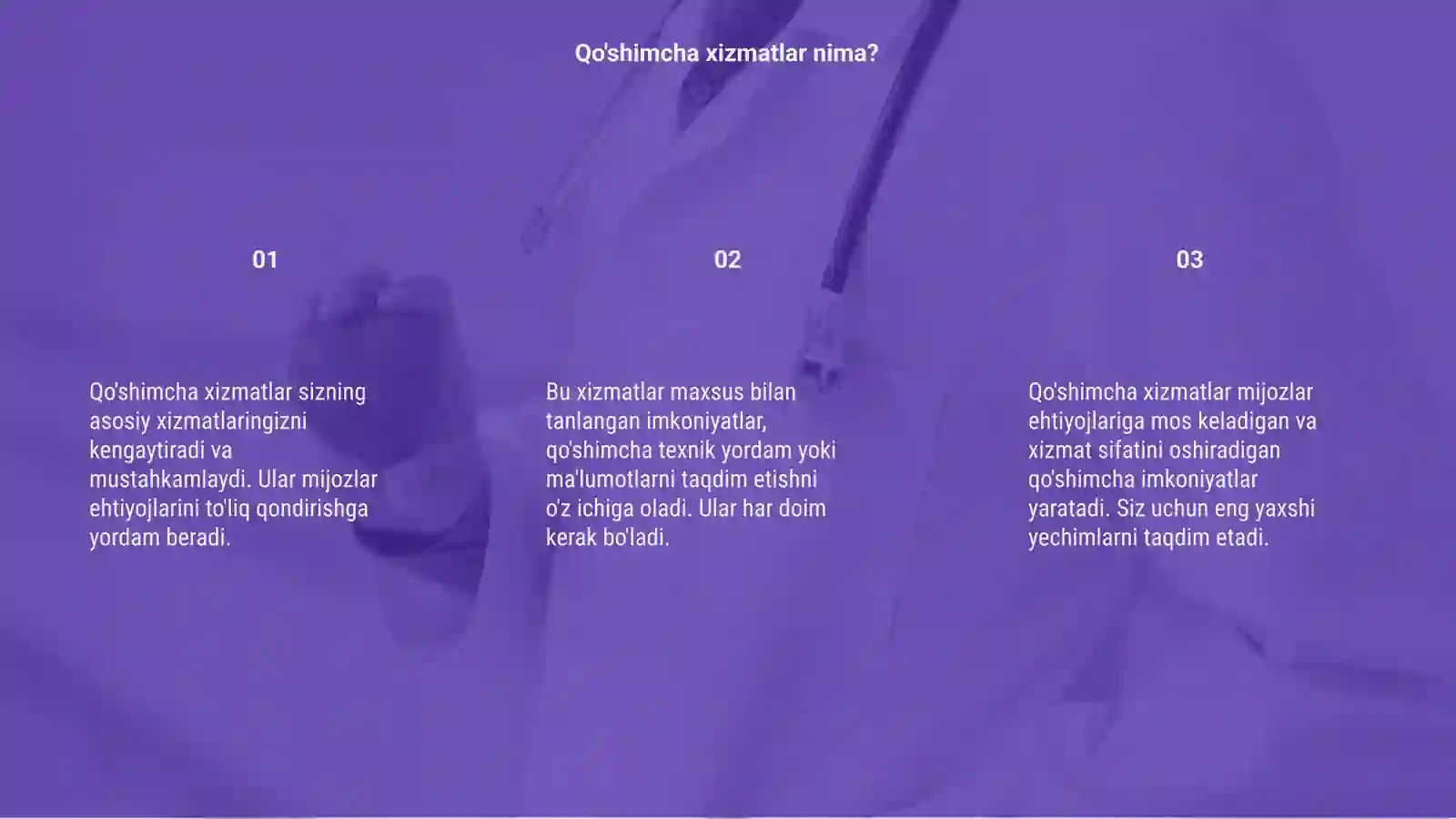 Qo'shimcha xizmatlar 3