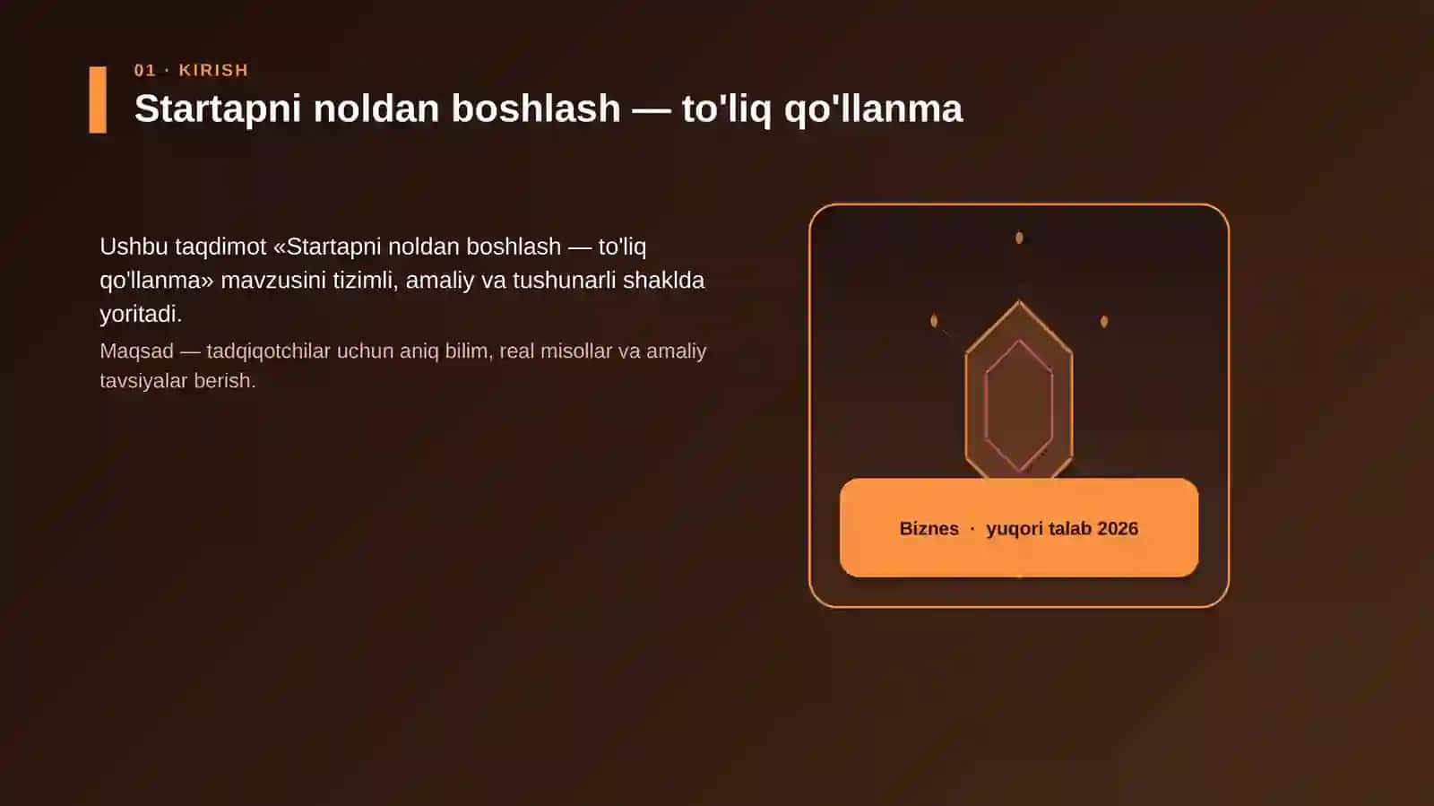Startapni noldan boshlash — to'liq qo'llanma 3