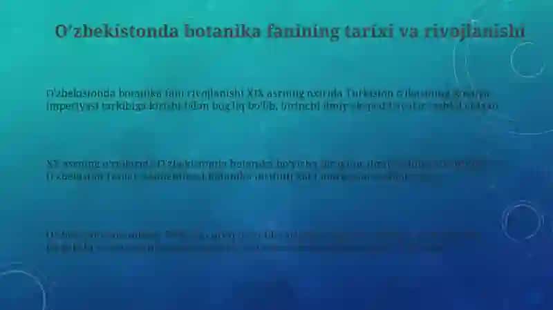 O'zbekistonda botanika faning rivojlanishi 3