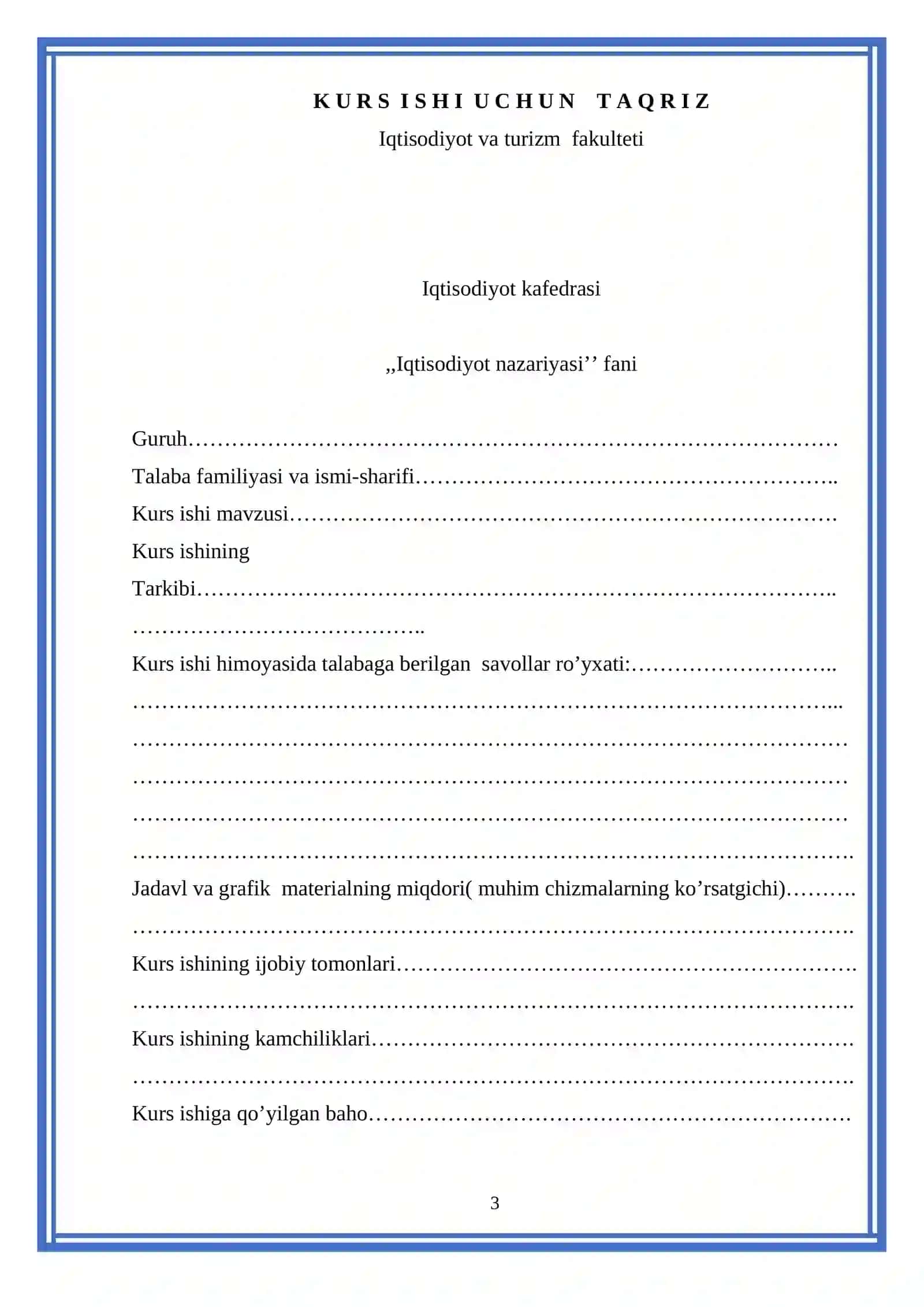 KURS ISHI 3