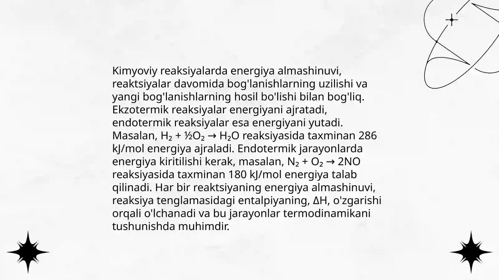 Kimyoviy reaksiyalarning energetikasi 3