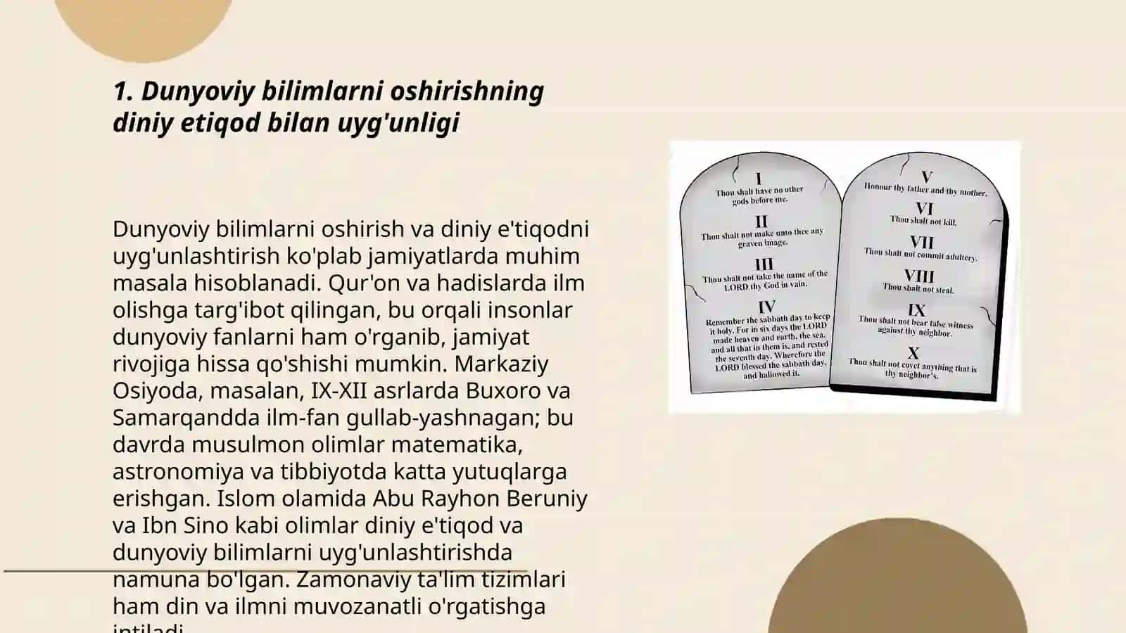 Dunyoviy bilimlar va diniy etiqod birligiga erishishning ahamiyati 3