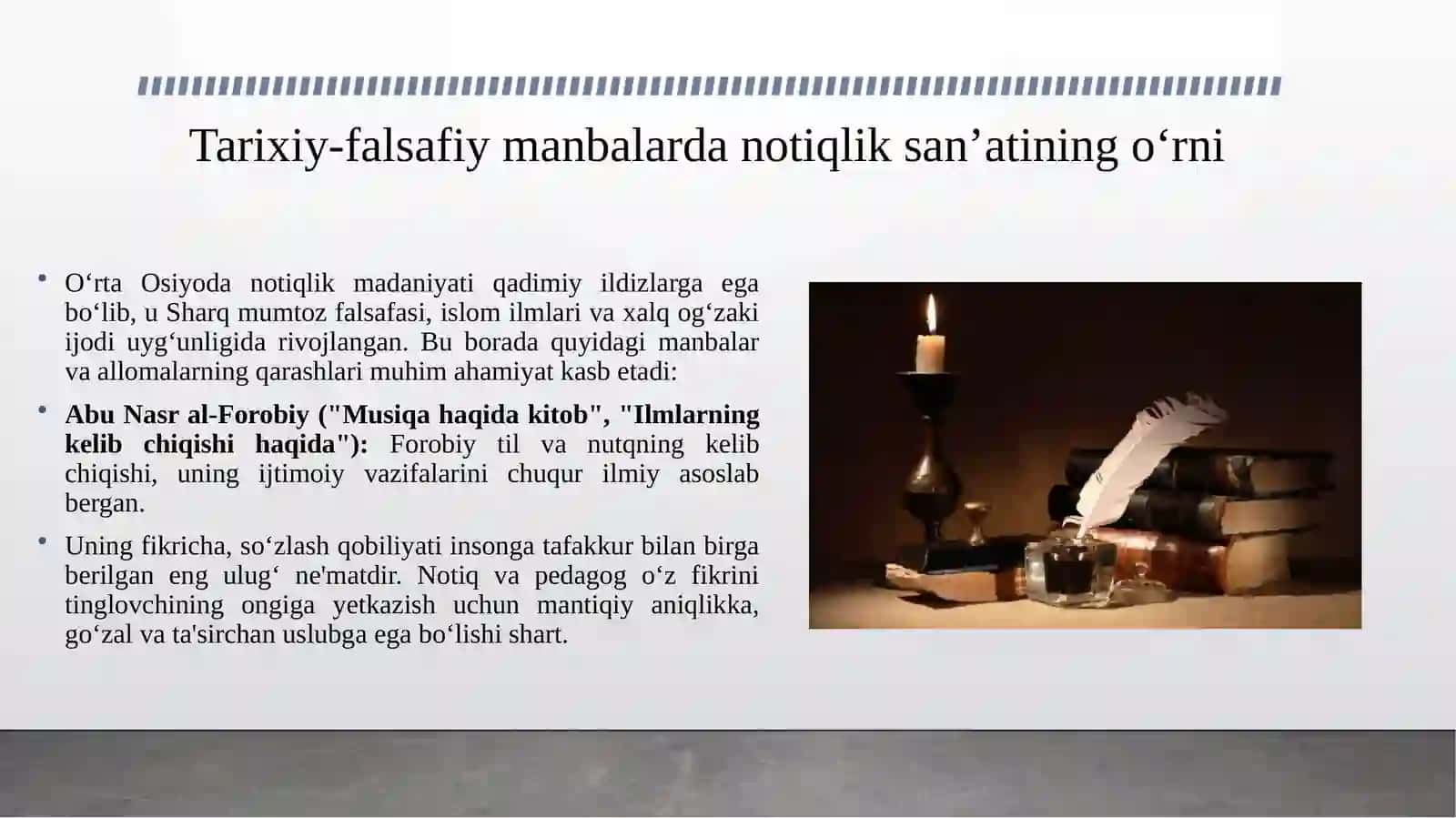 O‘rta Osiyo notiqlik an’analari va pedagogik nutq madaniyati tarixiy manbalar asosida amaliy tahlil. 3