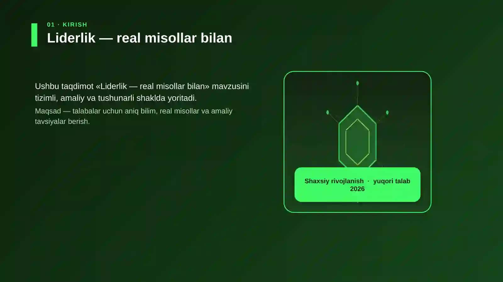 Liderlik — real misollar bilan 3